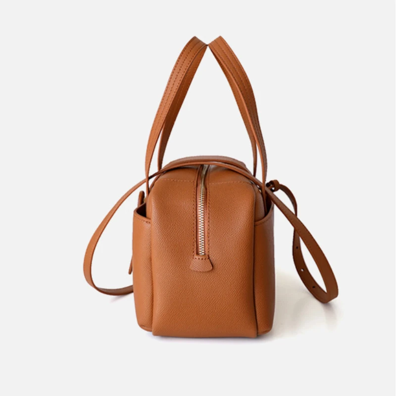 Cowhide Square Bags for Women Luxury Design Handbag Fashion Doctor Pillow Bag Large Capacity Shoulder Crossbody Bag Real Leather