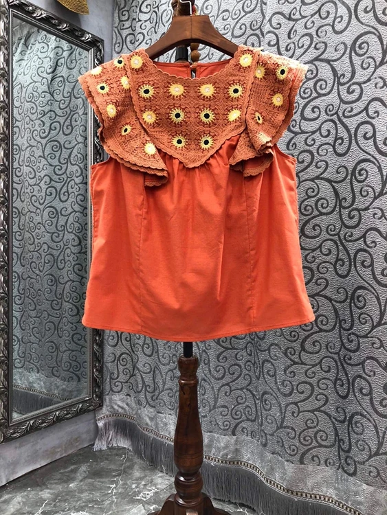 

2022 new women fashion chain link stitching sleeveless straight loose shirt casual top 714