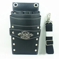hairdresser pu leather scissor bag durable salon tool pouch storage case with waist shoulder belt available in 3 colors