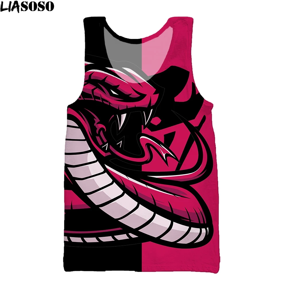 

Жилет liaseo без рукавов в стиле Харадзюку с изображением животного, змеи, питона