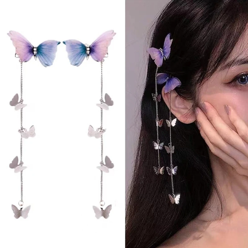 

Женская заколка для волос в винтажном стиле с длинными кисточками