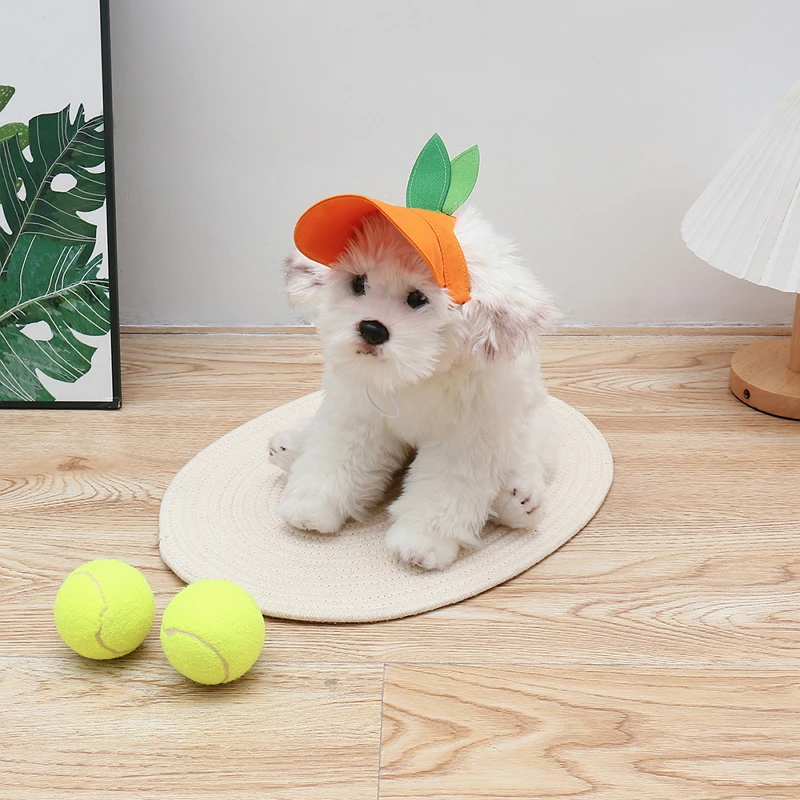Orange Carrot Shaped Sun Hat for Dog Cat Pets Accessories Gr