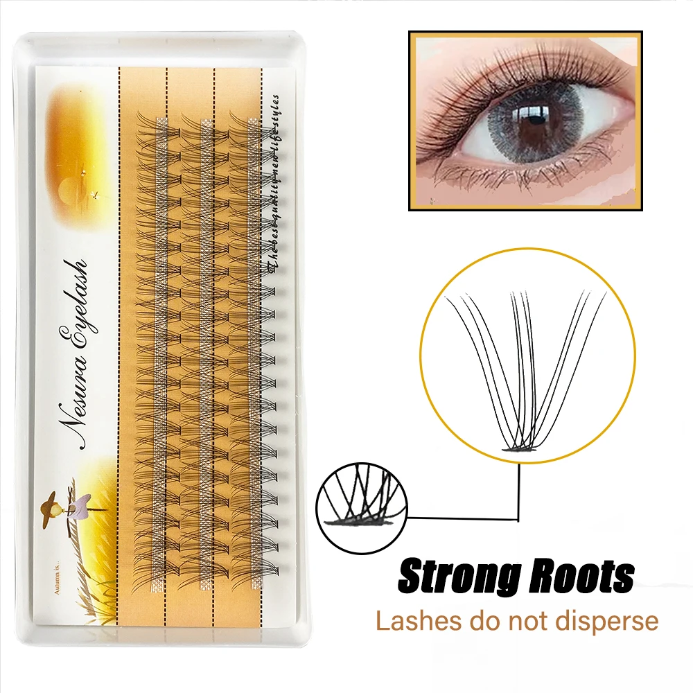 1 коробка / 60 пучков ресниц Россия Индивидуальные ресницы 10D Ресницы кластер