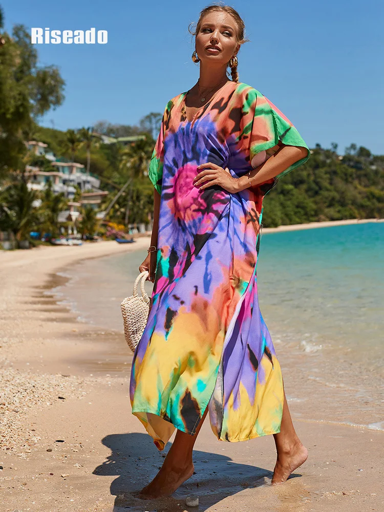 

Платье-макси для женщин, летние пляжные накидки, модные длинные платья, кафтан, пляжная одежда, лето 2023