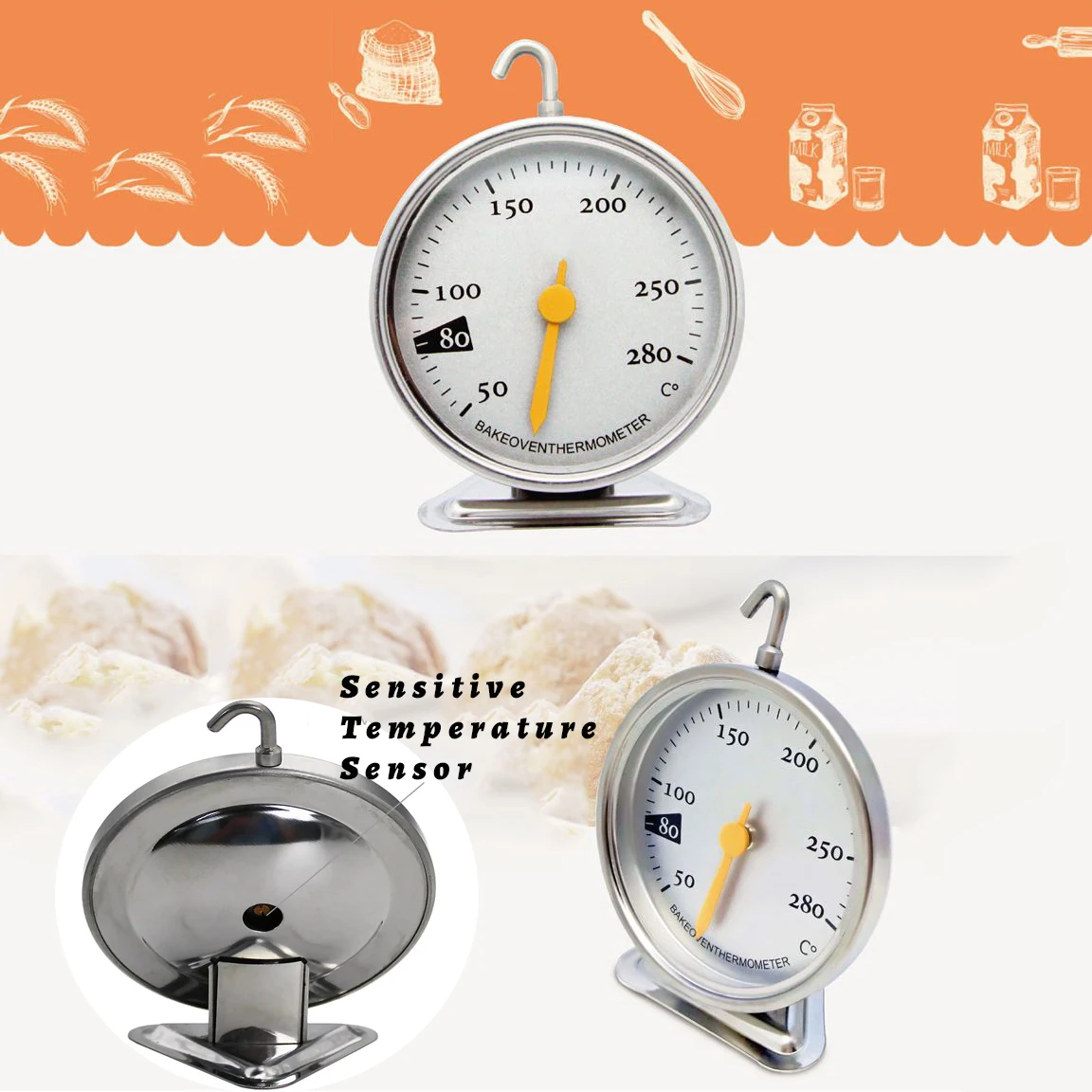 

Термометр для духовки из нержавеющей стали