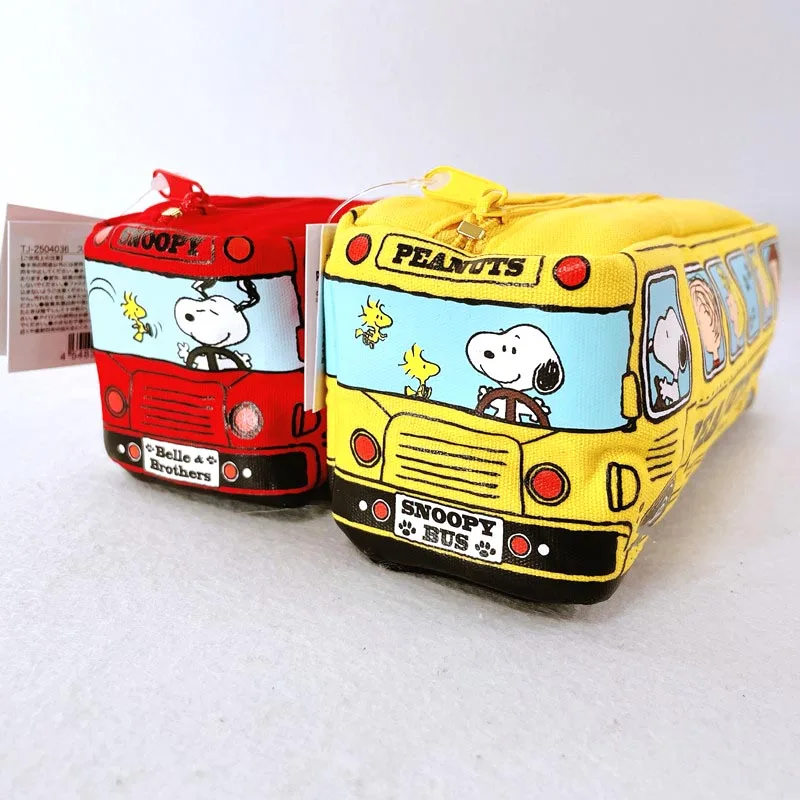 6pcs/ лот Creative Snoopy Pencil Case Bus Shape Box Pen Bag канцелярские принадлежности школьные