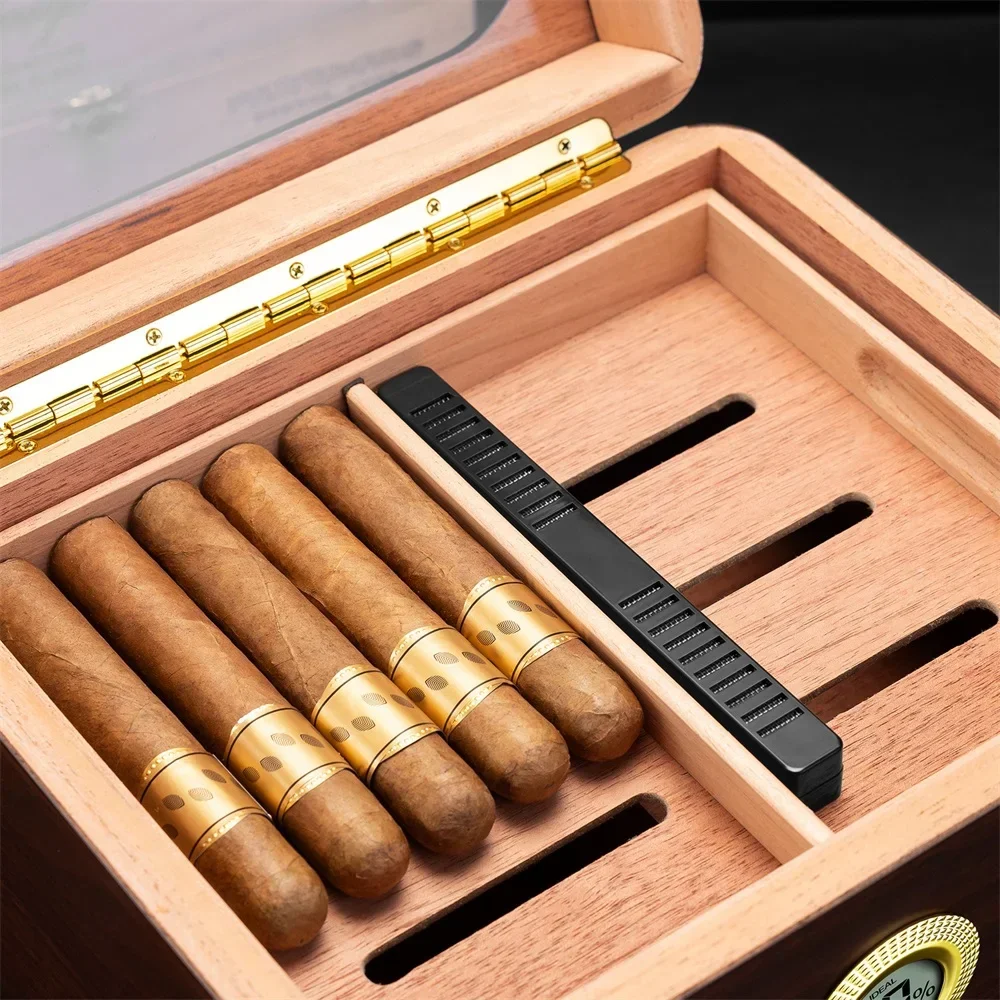 Хьюмидор для сигар из кедрового дерева с электронным гигрометром увлажнитель