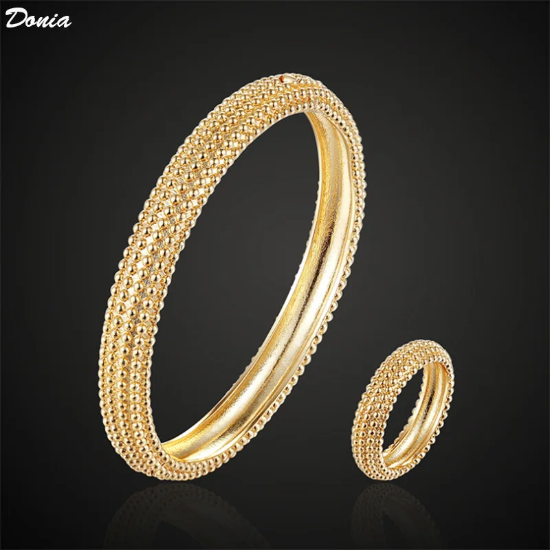 

Donia jewelry Fashion new copper micro-inlaid AAA zircon bracelet female Joker luxury geometric figure ring bracelet set