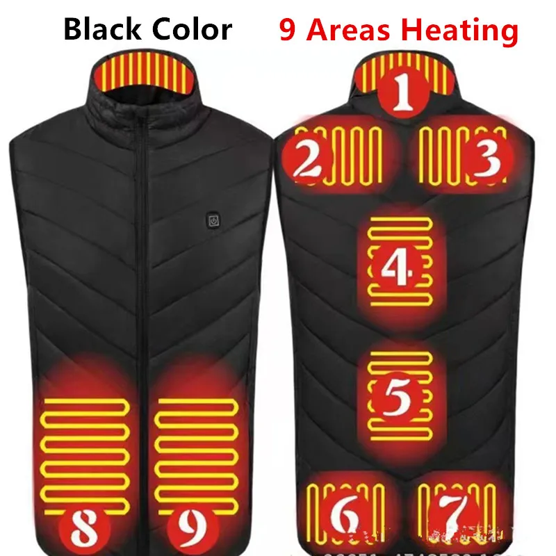 New Arrival Men Down Vests Three Temperatures Adjustment Heating Vest Casual Autumn Winter Men Jackets Heating Down Vest for Men