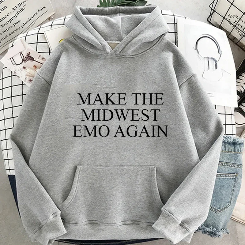 Мужская одежда толстовки с буквенным принтом в стиле эмо графическим рисунком