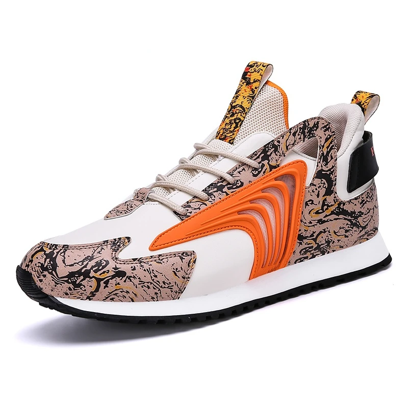 

2022 New Sneakers Men Shoes Fashion Graffiti Men Casual Shoes Breathable Sports Walking Mesh Flat Shoes Male Tenis Masculino