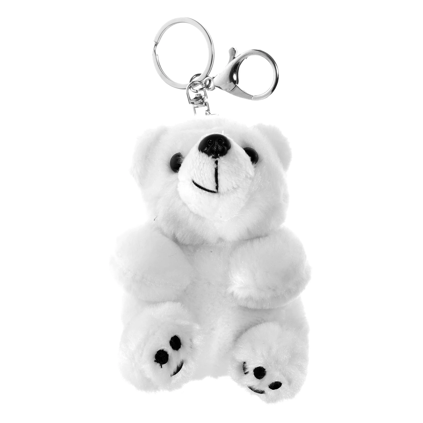 

Key Chains Purse Charms Plush Bear Pendants Ornaments Accessories Bag Hanging Keychain White Pp Cotton Child