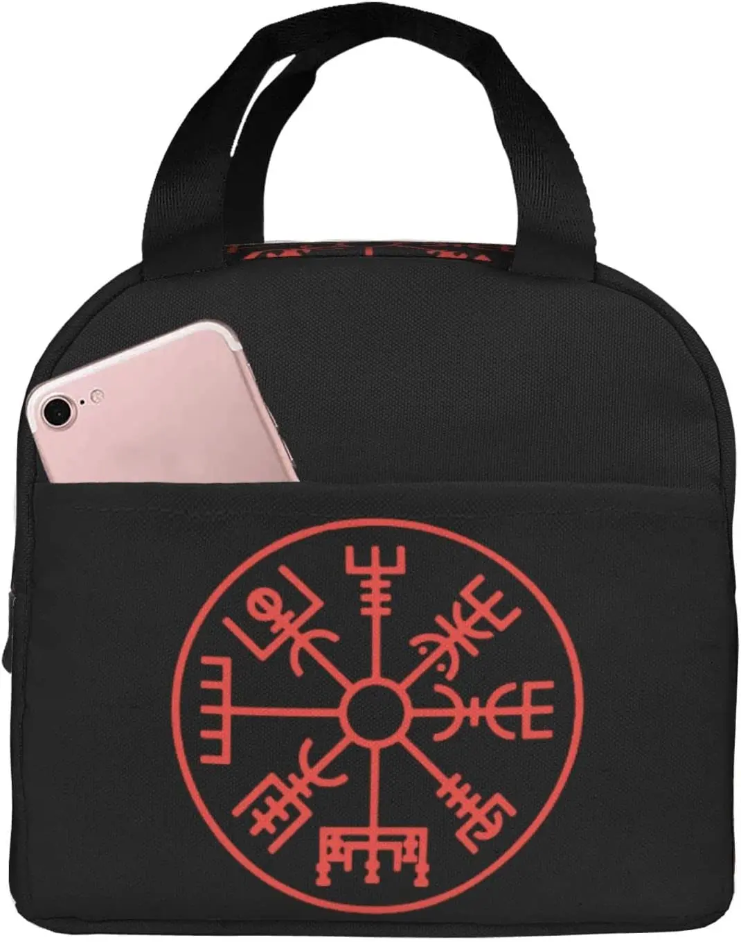 

Viking Symbol Nordic Compass Lunch Bags Portable Insulated Cold Storage Lunch Bag Reusable Work School Picnic Travel Beach