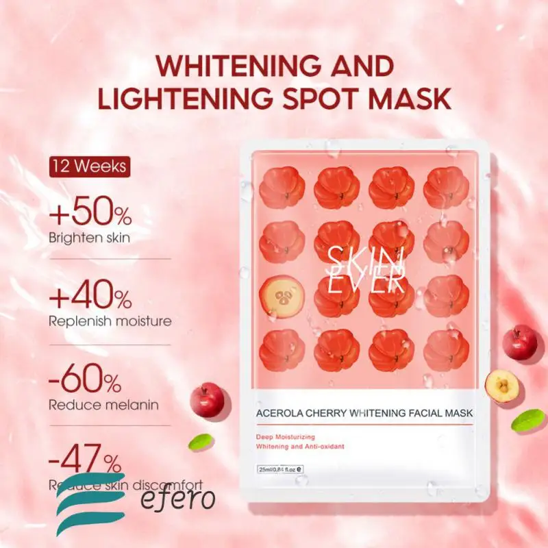 

Acerola Cherry Moisturizing And Brightening Mask Nourishing Skin Effectively Shrink Pores And Brighten Skin Tone Mask TSLM1