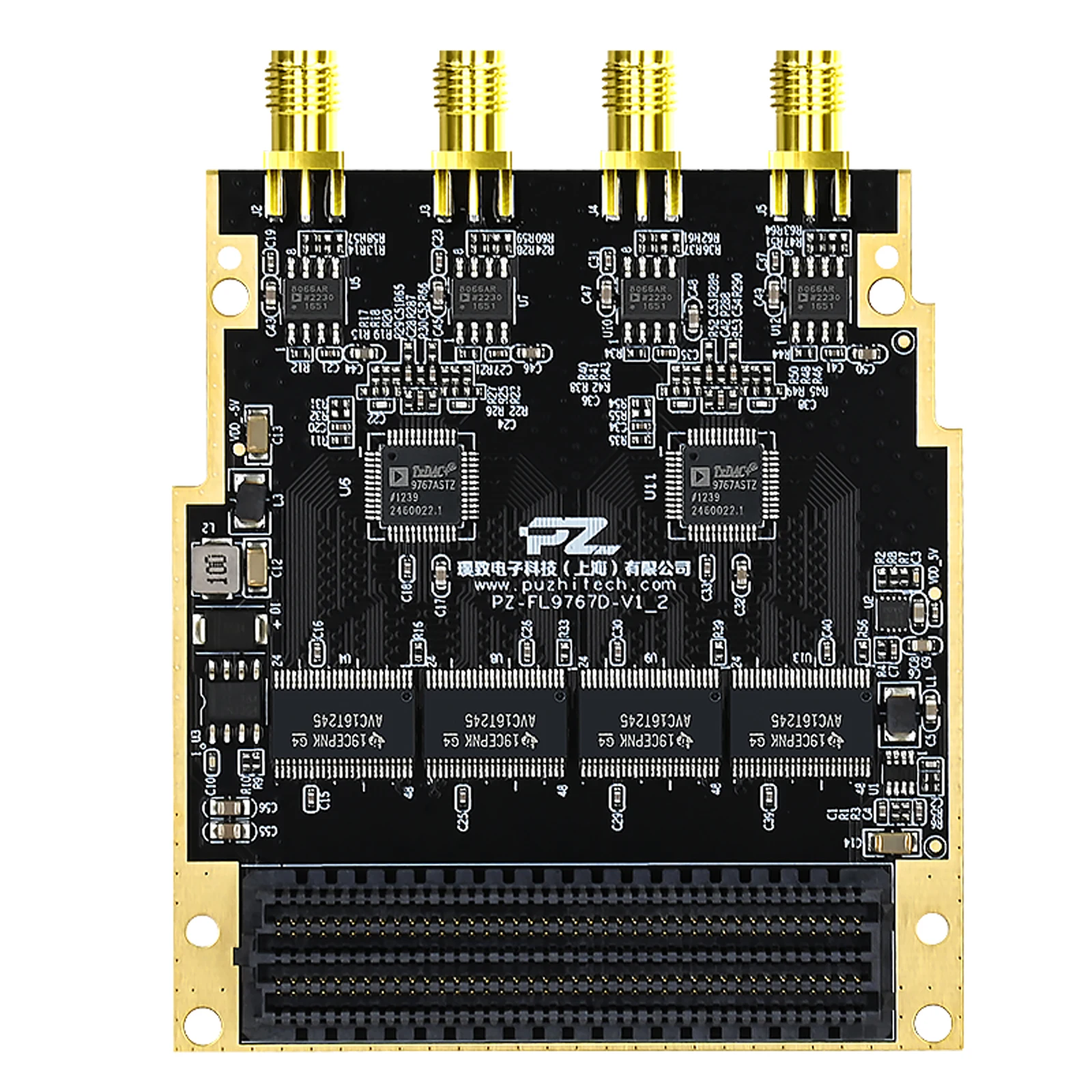 Puzhi PZ-FL9767D FMC Дочерняя карта Четырехканальный высокоскоростной АЦП 14 бит 125 MSPS AD9767
