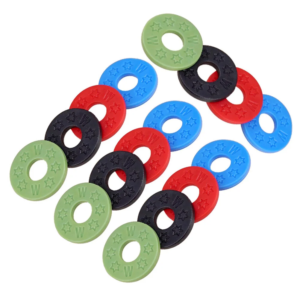 

16 Pcs Guitar Strap Pads Silicone Anti-skid Instrument Safe Locks Bass Guitars Electric Accessories Part Safety Gasket Portable