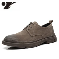 new fashion boots men low cut genuine leather retro ankle boots work shoes comfortable plus size men shoes