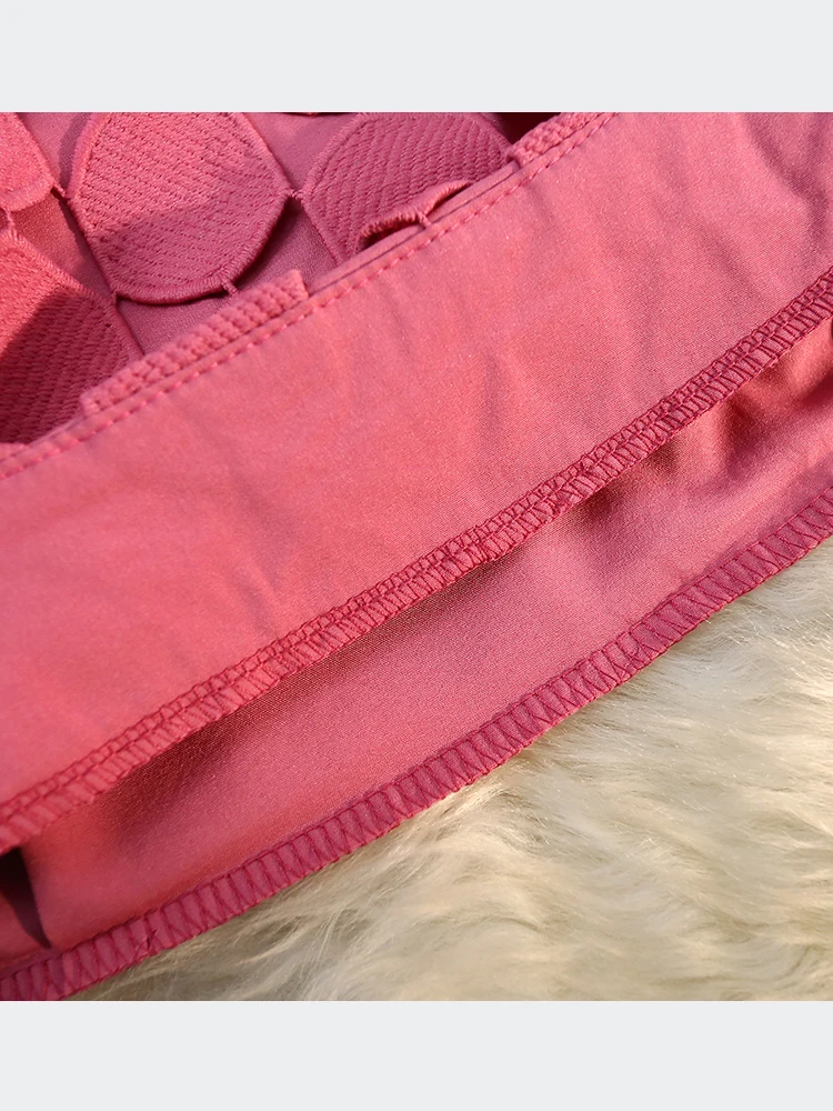 Женская ажурная длинная юбка однотонная Повседневная трапециевидная с