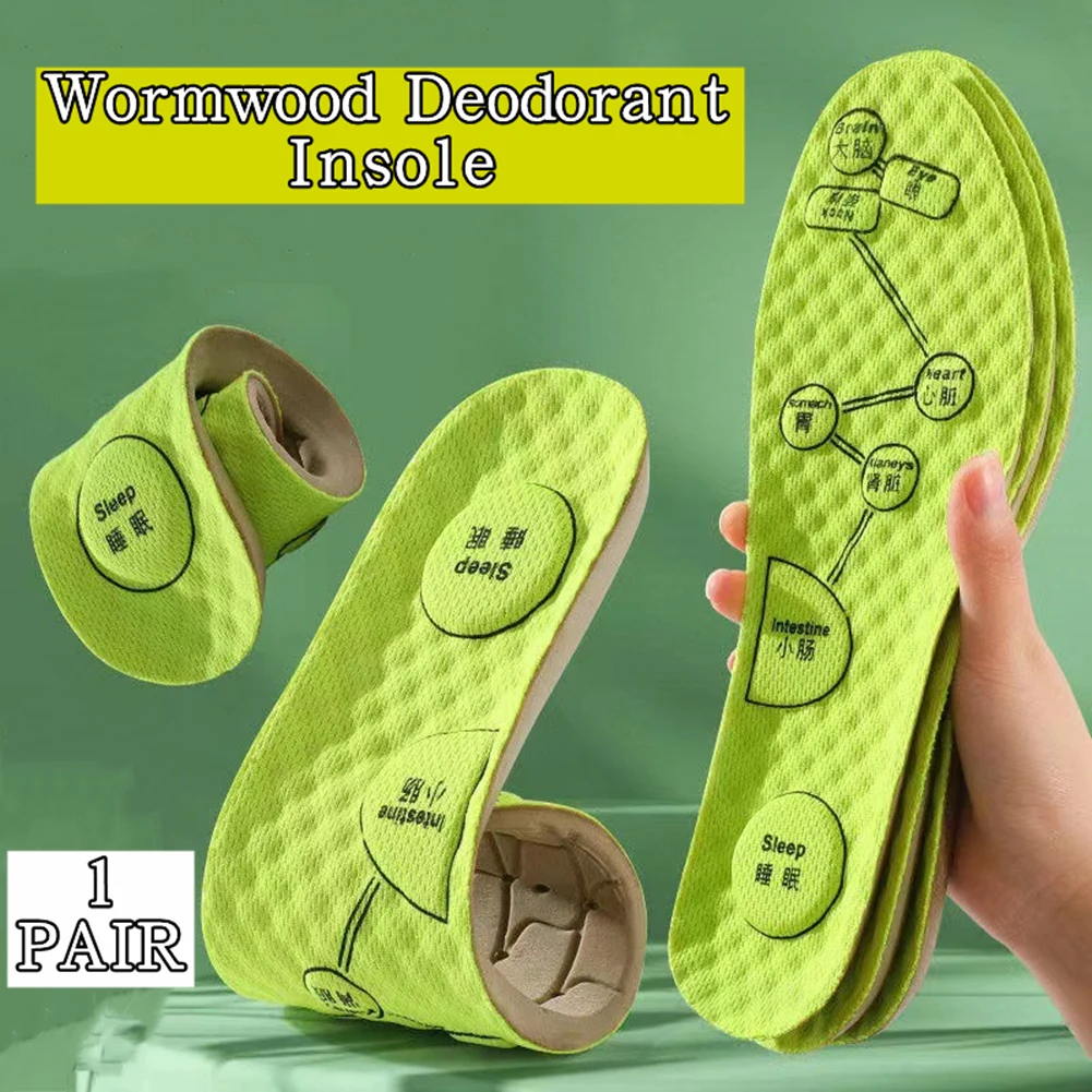 

Acupressure on Foot Insole Men Women Soft Breathable Sport Cushioning Inserts Sweat-Absorbing Deodorant Insoles Boost Shoe Pads