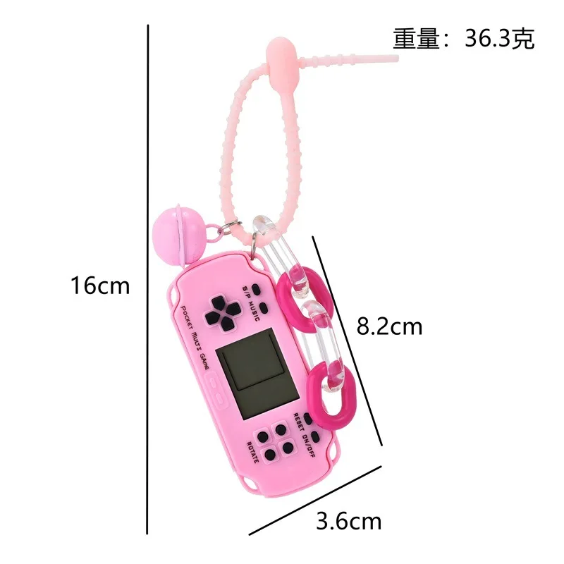 Винтажный брелок для мини-игровой консоли ключей забавный подвесной на рюкзак