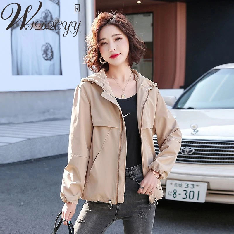 

Women Cropped Jacket 2022 Korean Style Hooded Long Sleeve Vintage Clothes Fashion Zip Up Quilted Coats Large Size Trench Coat