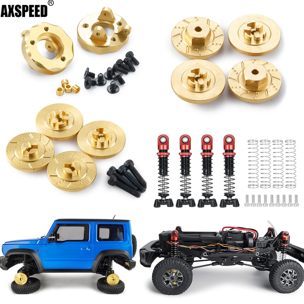 Фото AXSPEED RC Корпус кузова автомобиля латунный противовес колесный концентратор комбайнер амортизатор стержень для 1/18 Kyosho Jimny обновленные детали №1