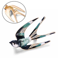 swallow brooch pins corsage alloy enamel charms metal scarf pins animal pin for women brooches shirts clothes accessories