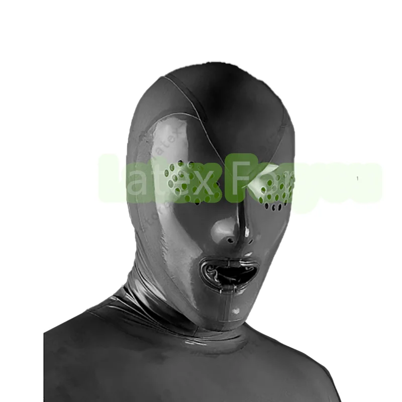 Натуральная латексная маска ручной работы капюшон с фотоэлементами костюмы для