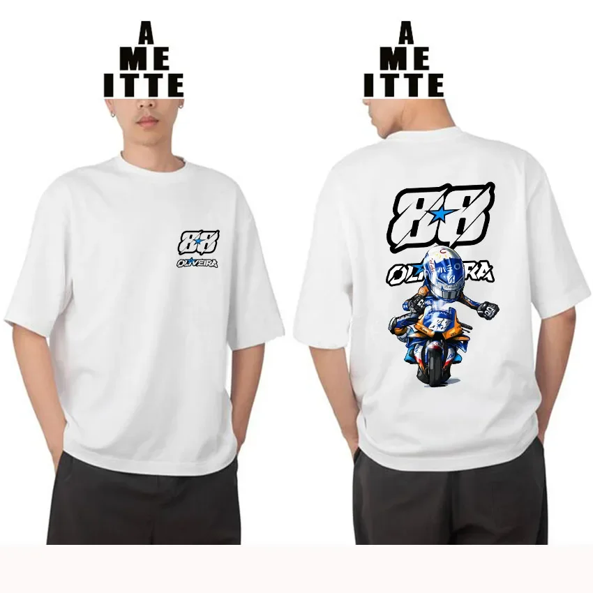 88 # Miguel Oliveira 2023 Классическая футболка новые мужские с коротким рукавом хип-хоп