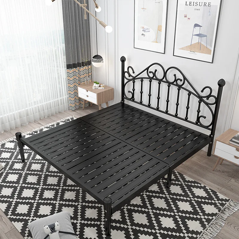 120×200cm Bedroom Dormitory Simple Modern Teenage Single Double Home  Bed For Teenage Stable Twin Bed Frame