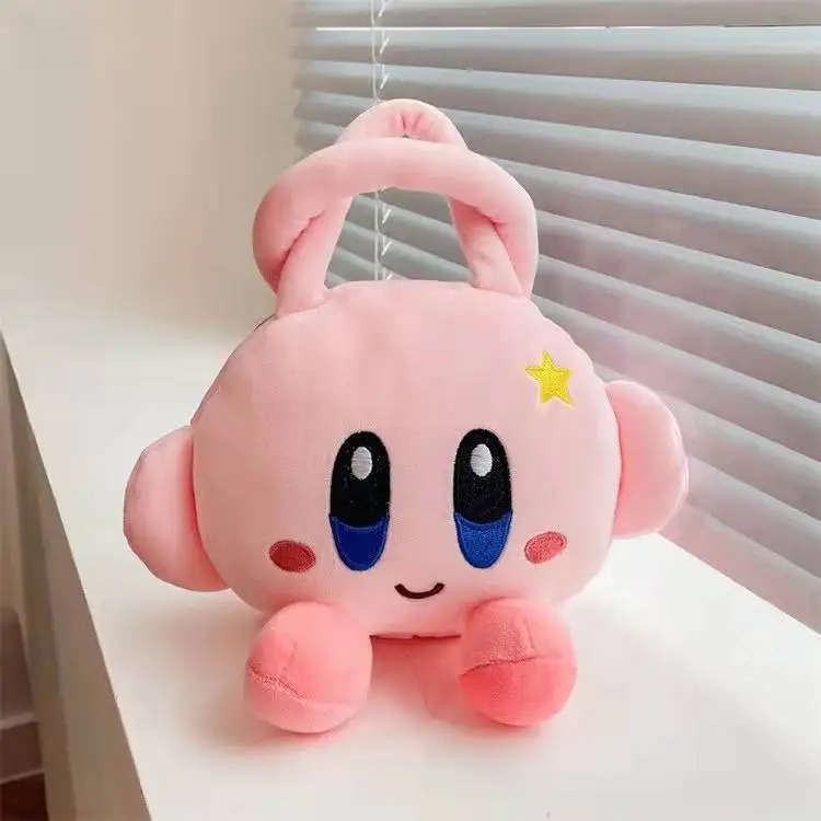 

Плюшевый Рюкзак Кирби 20 см, Детская мультяшная плюшевая сумка Кирби, милый кошелек на молнии для монет, сумка для девочек