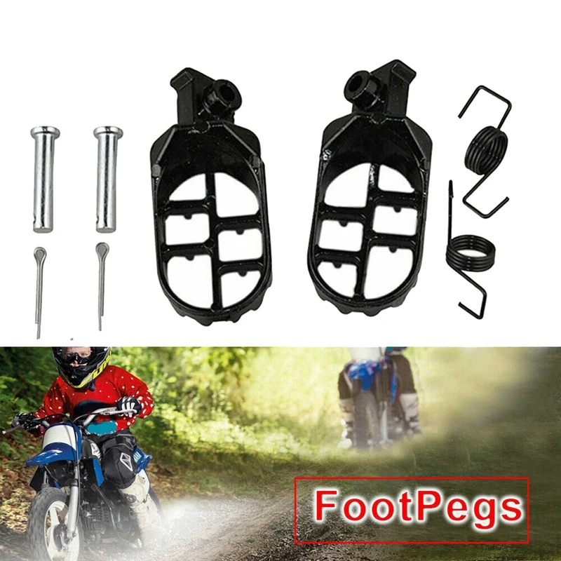 Motorcycle Foot Pegs Pedal For Yamaha PW50 Honda XR50/70 CRF70F/80F Kawasaki KLX110