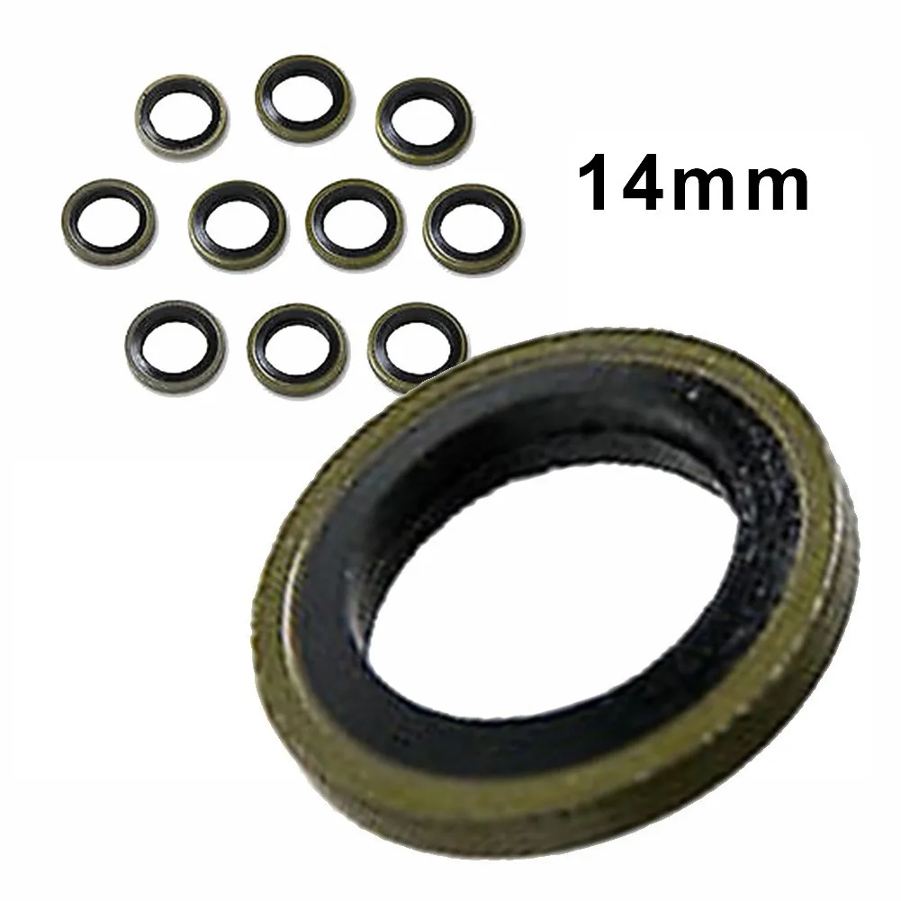 Oil Drain Plug Washer 10pcs 12/14mm Banjo Bolt Washers Sealed For Nissin Master Cylinders Calipers Replace Oem Gaskets |