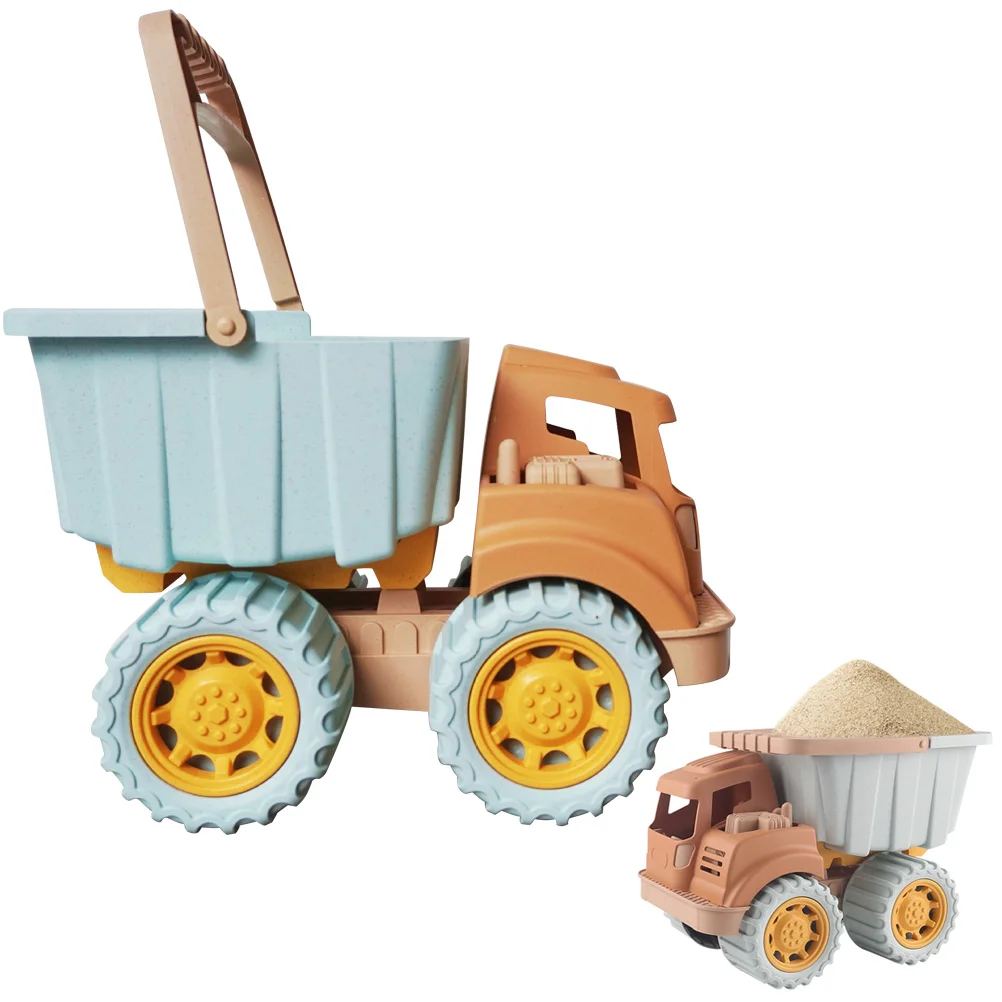 

Детский самосвал, детские пляжные игрушки, экскаватор, строительные грузовики, песочный ящик, пластиковые детские копы