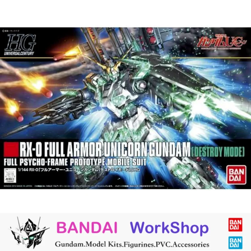 Bandai Original 1/144 HGUC RX-0 Full Armor Unicorn Gundam Banshee Norn (Destroy Mode) Action Figure Assembly Model Kit