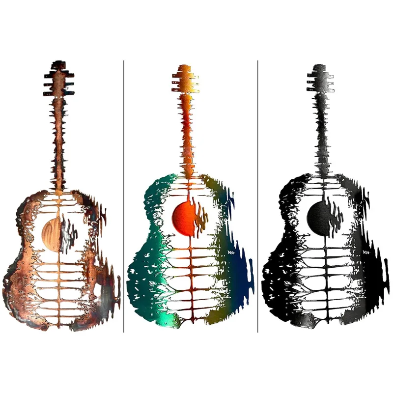 

New Bedroom Decor Abstract Guitar Room Decor Aesthetic Metal Guitarist Art Guitar Hanging Ornament Home Decoration Декор Комнаты