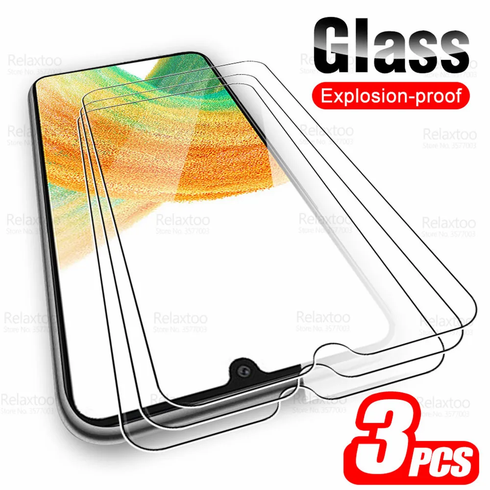 

3pcs Tempered Glass For Samsung Galaxy A33 Glass Screen Protector Samung A 33 5G SM-A336B 6.4" Gaurd Armor Phone Protective Film