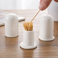 plain white bone china toothpick holders ceramic cute holder box enemal toothpick box novalty toothpick case