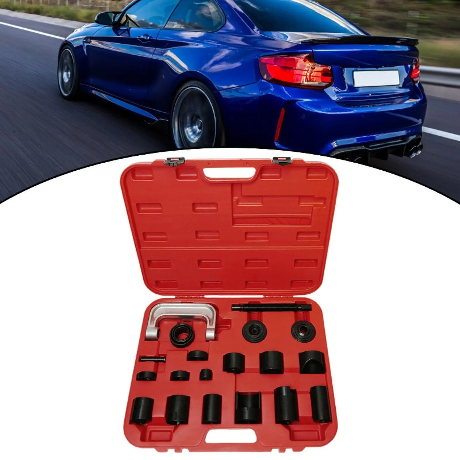 Набор инструментов для прессования шаровых шарниров сервисный Ki 21 шт.