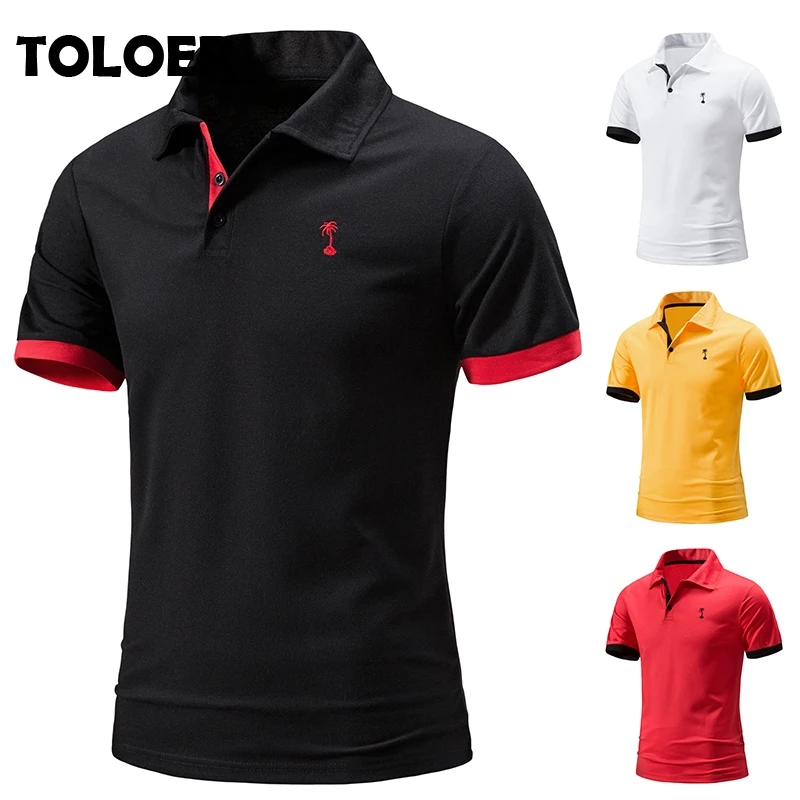 

Euro Size Men Shirt Short Sleeve Polo Shirts Male Lapel Cotton Blouse Tops Men Casual Slim Homme Top Male Golf Polos Shirt Tops