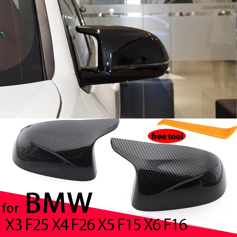 1 pair Rear View Side Case Trim M Style Car Rearview Mirror Caps for BMW F25 X3 F26 X4 F15 X5 F16 X6 2014-2018  Accessories