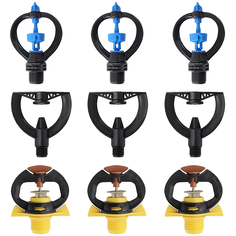 

2~15 Pcs Garden 360 ° Automatic Rotating Spray Nozzle Outdoor Lawn Irrigation 1/2" Male Thread Watering Water Misting Nozzle