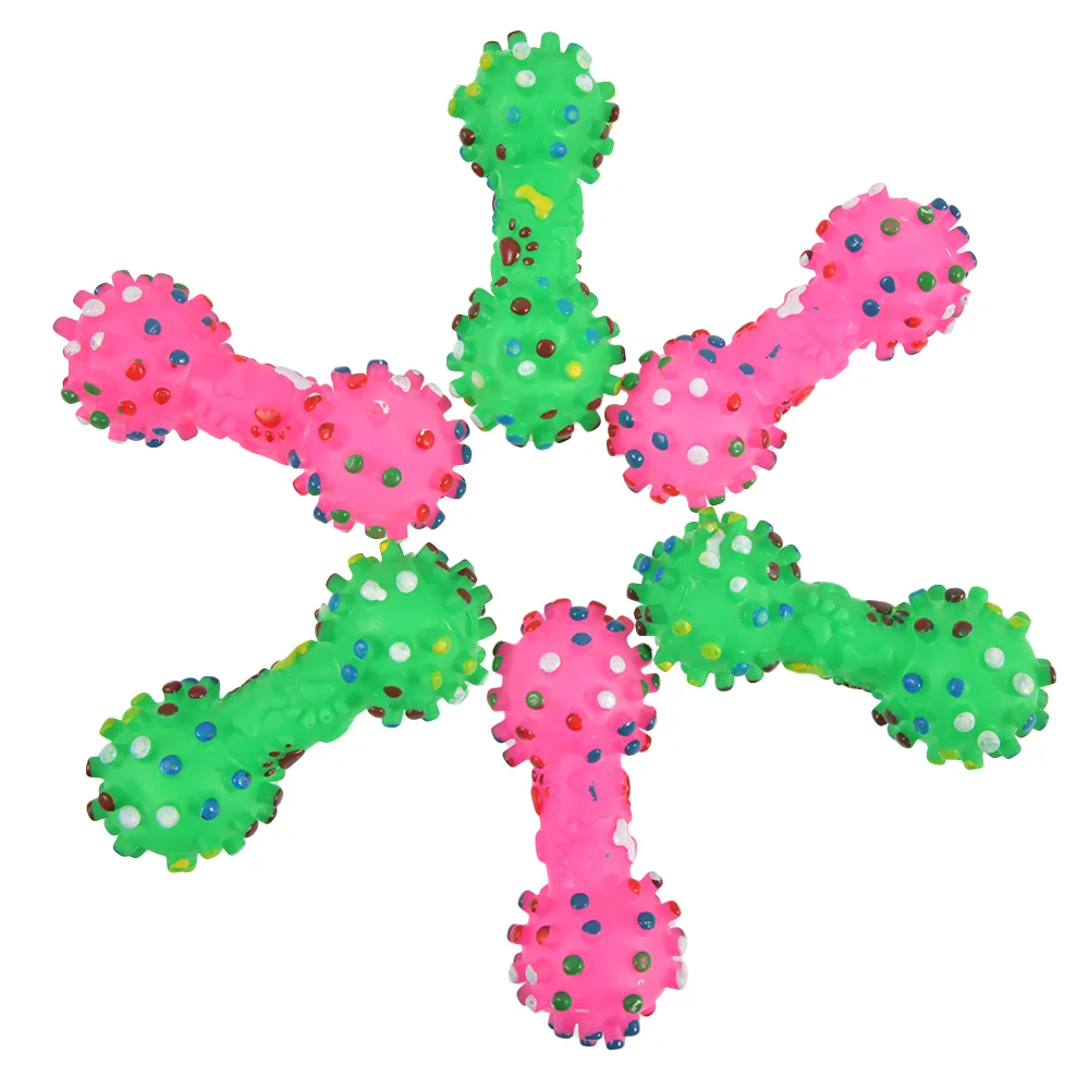 

Жевательная игрушка для домашних животных, резиновая игрушка в горошек для чистки зубов