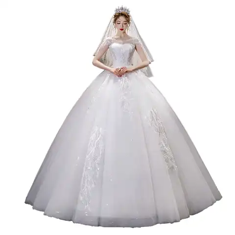 Wedding Dresses for Women Lace Up Ball Gowns New Bridal Plus Size Wedding Dress Vestido De Novia