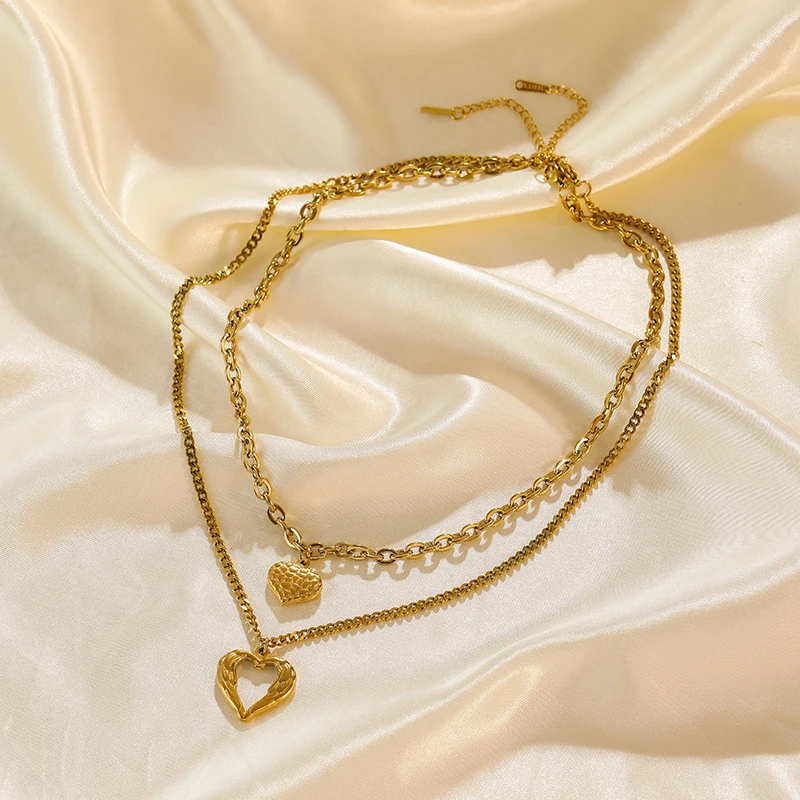 Ожерелье GANEMLY из нержавеющей стали 316L с подвеской в виде сердца и жемчуга для