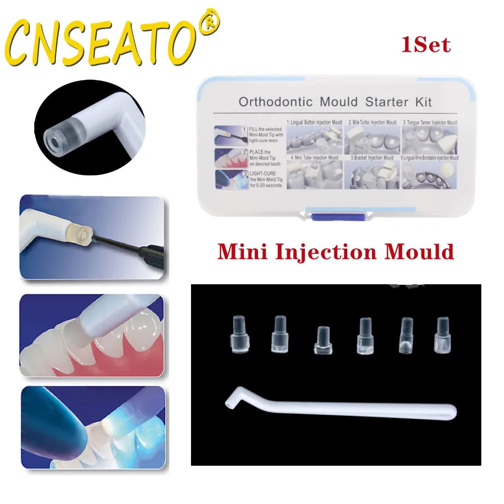 

Dental Mini Orthodontic Mould Starter Kit Injection Forming Mold Accessories Lingual Button Bite Turbo Tube Bracket Dentistry