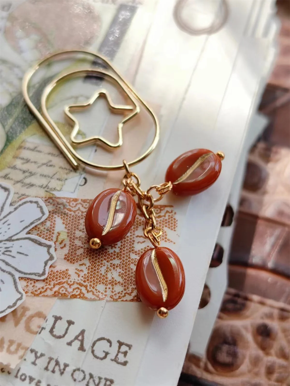 Винтажные скрепки для бумаг в виде кофейных зерен, милые закладки в стиле Ins, украшение для книги, аксессуары для планировщика блокнотов