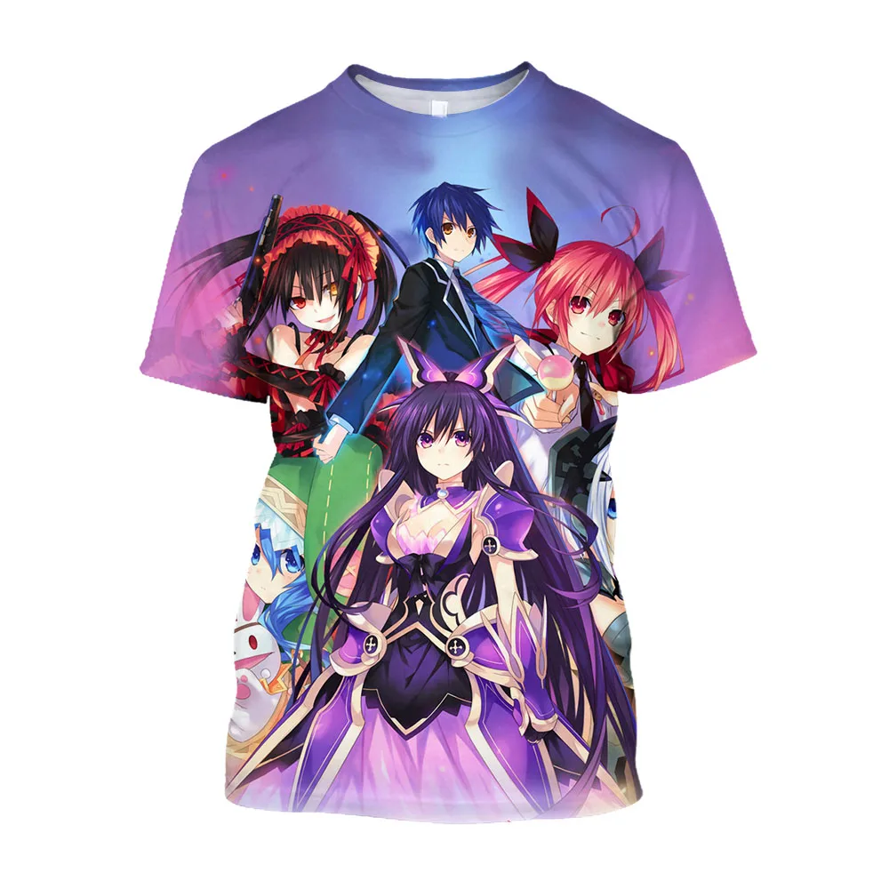 

Jumeast 3D Anime Date A Live Printed Graphic T Shirts for Men Casual Sexy Oversized T-shirt Harajuku Fashion Male T-shirty Tops