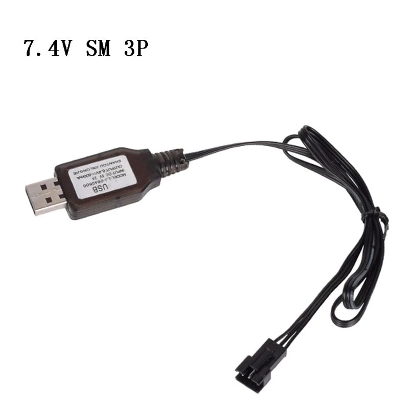 

6.4v/7.4V Charger Li-i SM-3P for RC Toys remote control positive portable USB
