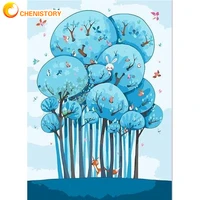 chenistory diy painting by numbers fairy tree modern wall art handpainted picture by numbers adults kit for home decor wall art